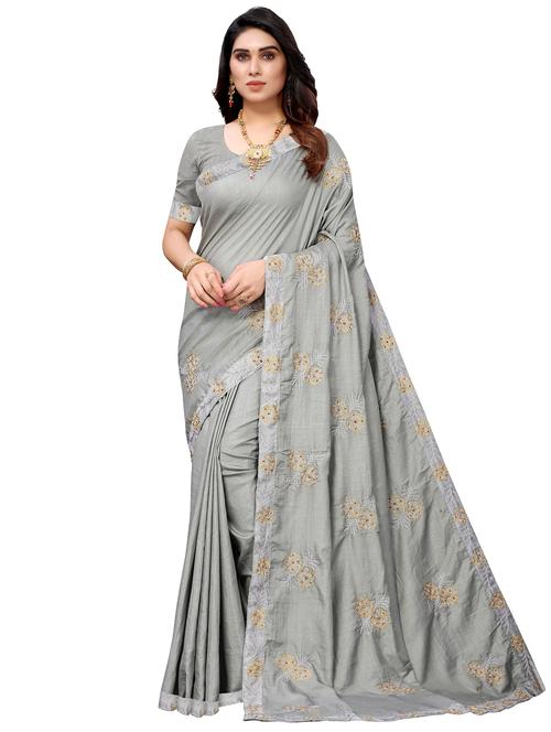 women's embroidered saree - 18416431 - Standard Image - 0
