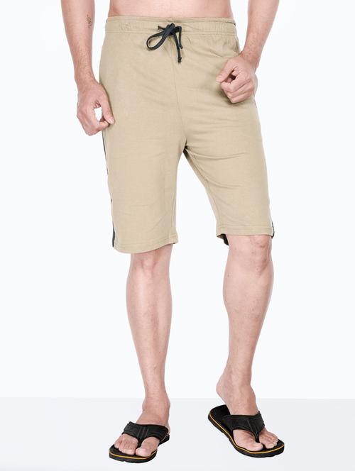 beige solid bermuda short - 18416818 - Standard Image - 0