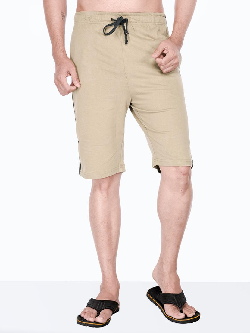 beige solid bermuda short - 18416818 - Zoom Image - 0