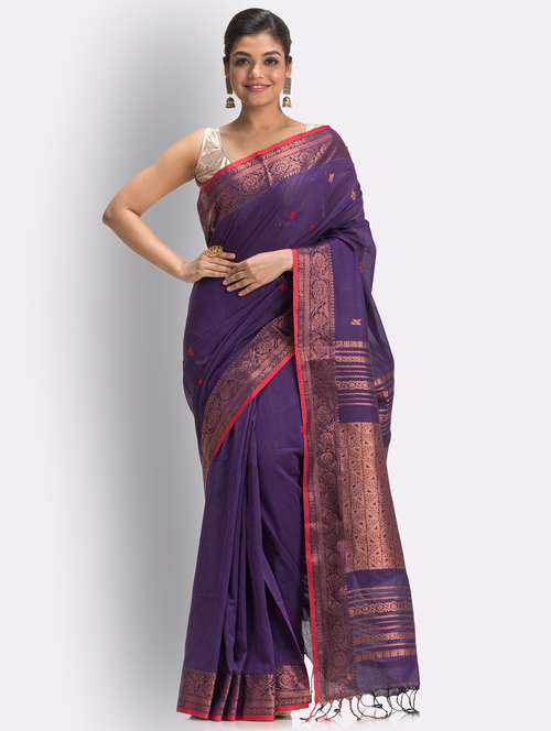 handloom jamdani saree - 18416856 - Standard Image - 0