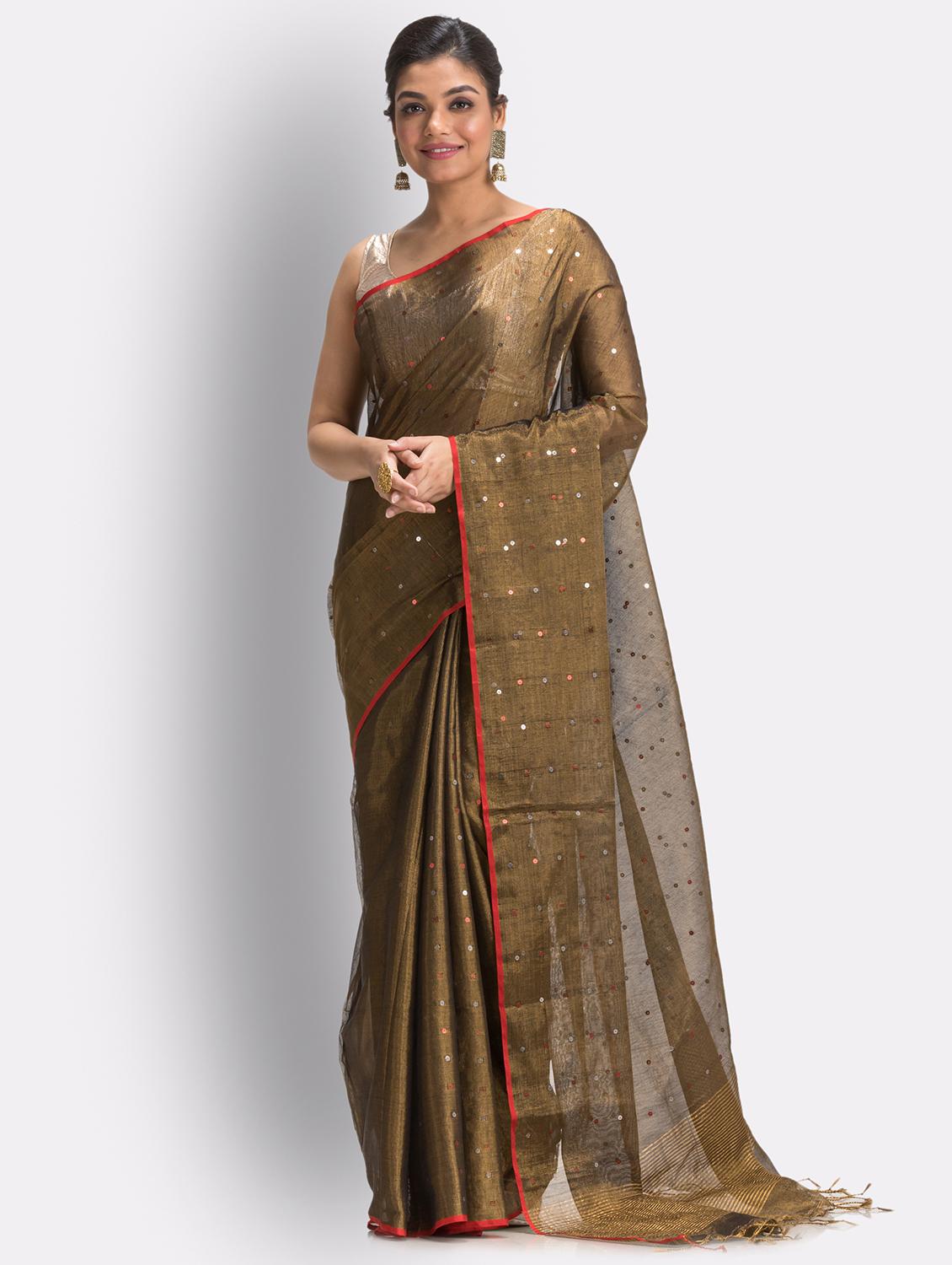 handloom jamdani saree with blouse - 18416875 -  Zoom Image - 0