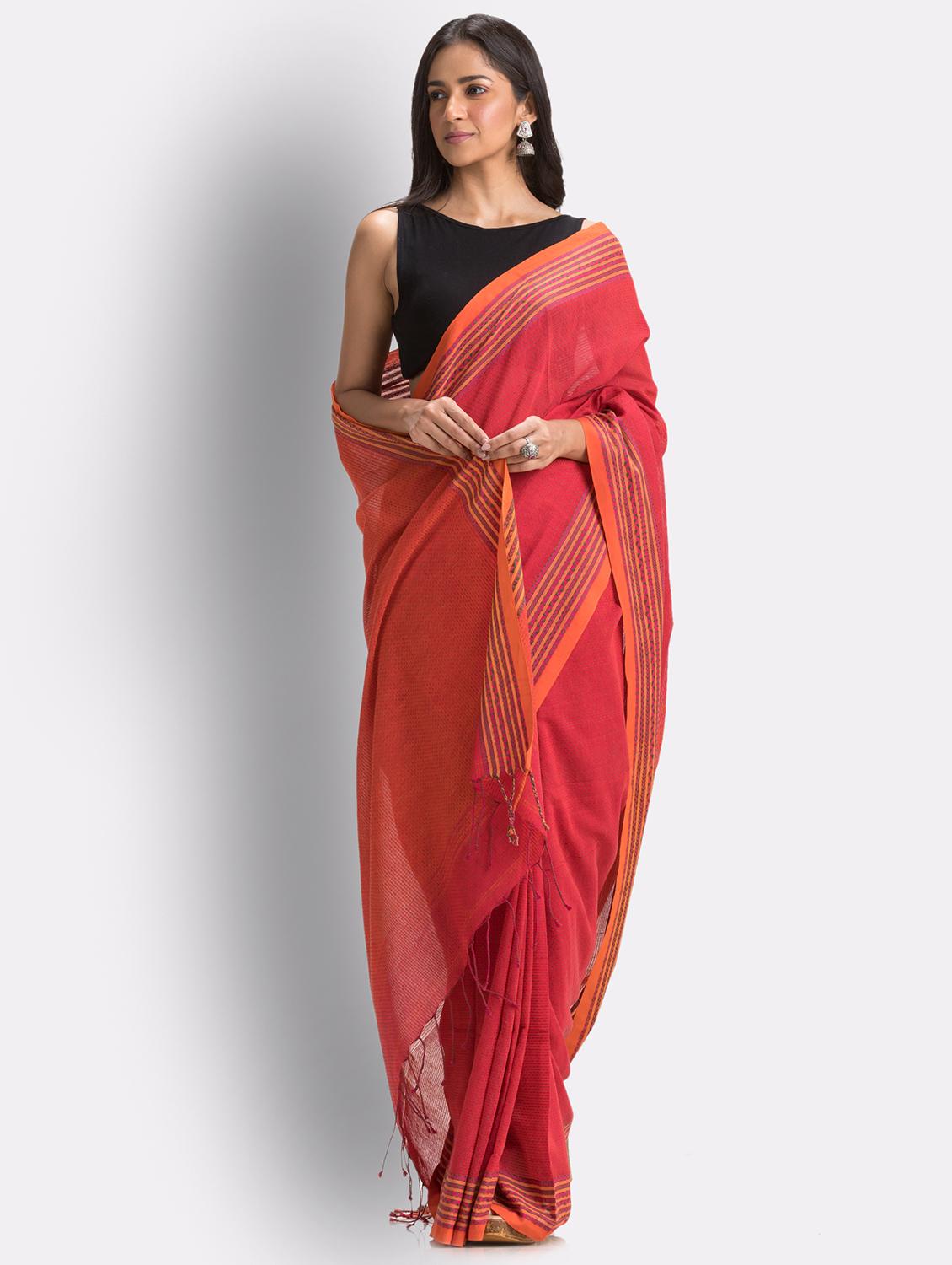 handloom jamdani saree with blouse - 18416887 - Zoom Image - 0
