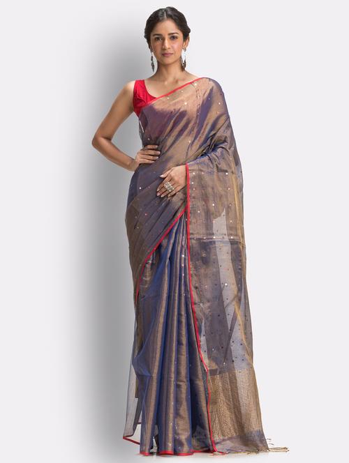 handloom jamdani saree with blouse - 18416918 - Standard Image - 0
