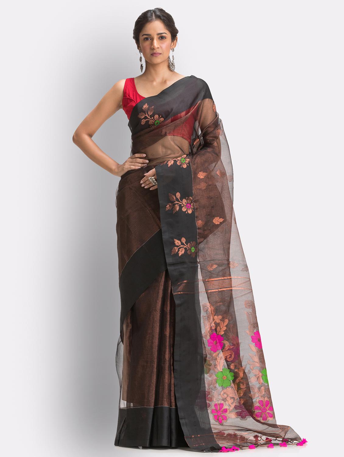 handloom jamdani saree with blouse - 18416920 - Zoom Image - 0