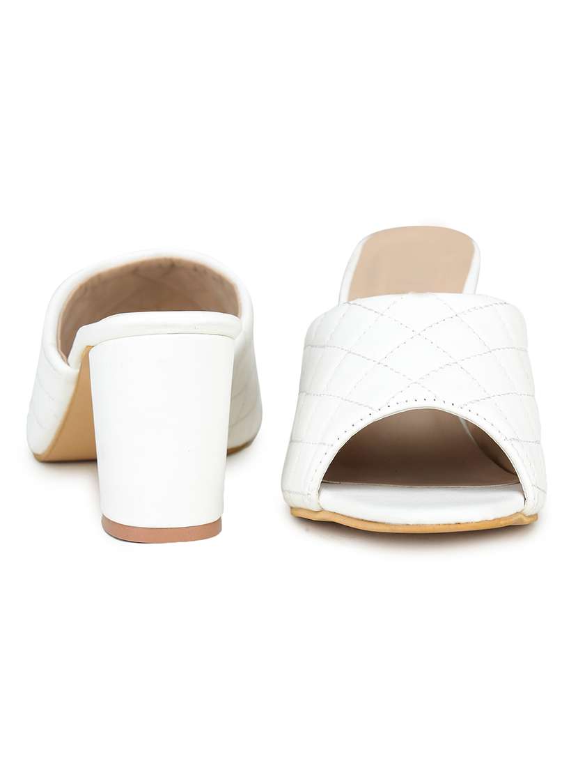white slip on sandal - 18417047 -  Standard Image - 3