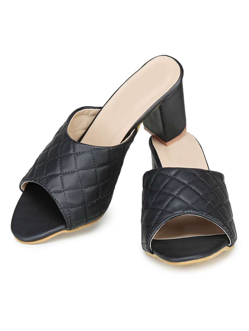 black slip on sandal - 18417048 -  Standard Image - 3