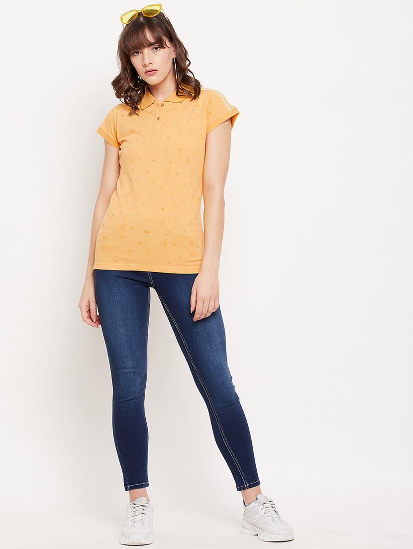 polo neck printed tee - 18417244 - Standard Image - 3