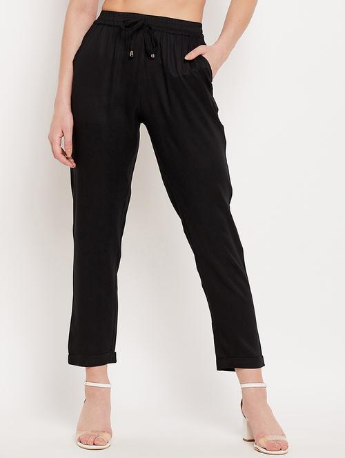 drawstring waist cigarette pants trouser - 18417254 -  Standard Image - 0