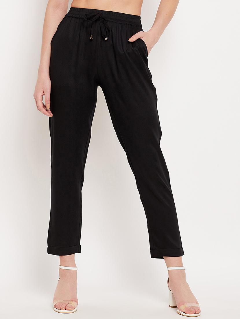 drawstring waist cigarette pants trouser - 18417254 -  Zoom Image - 0