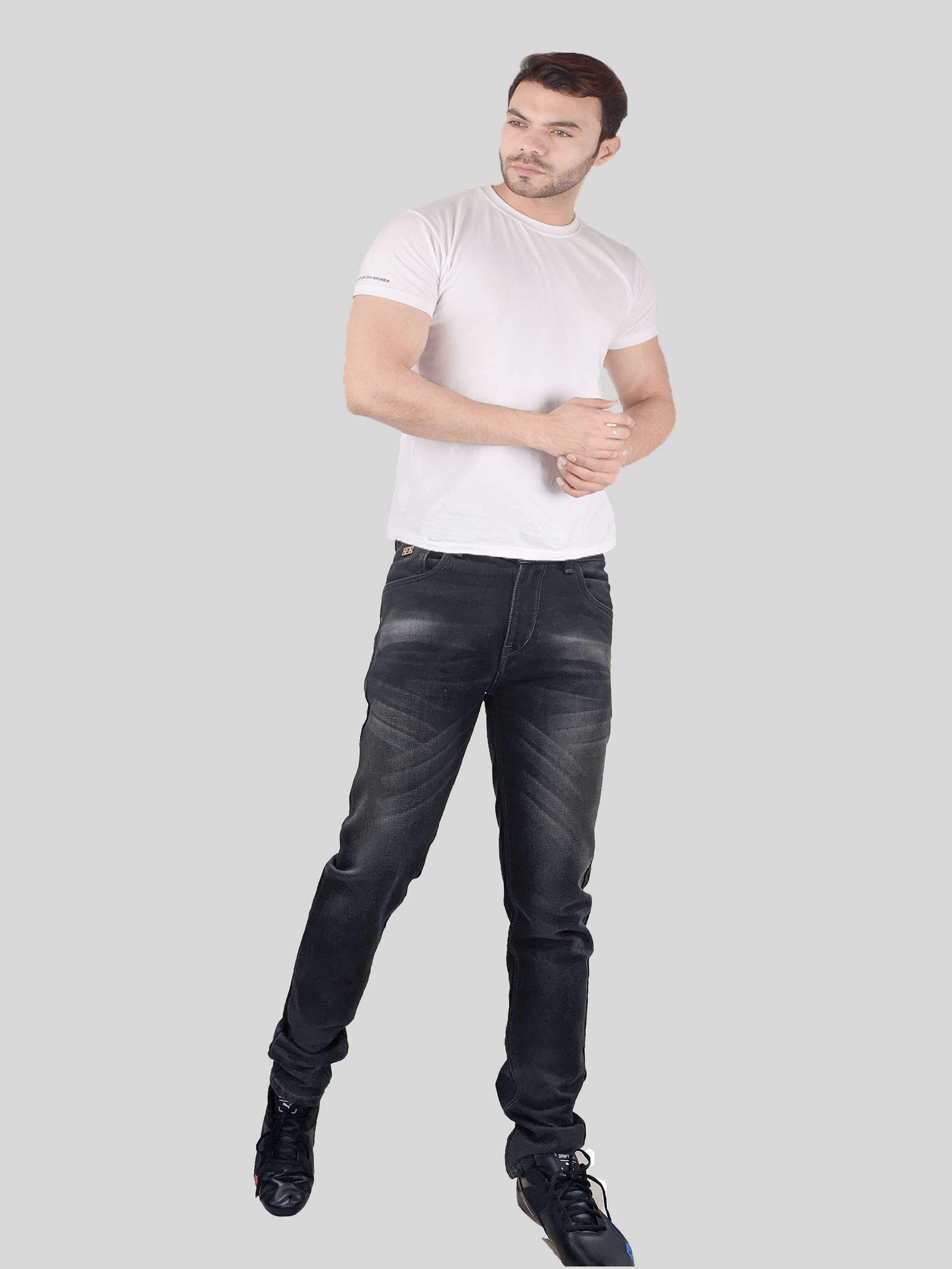 mens slim fit plain jeans