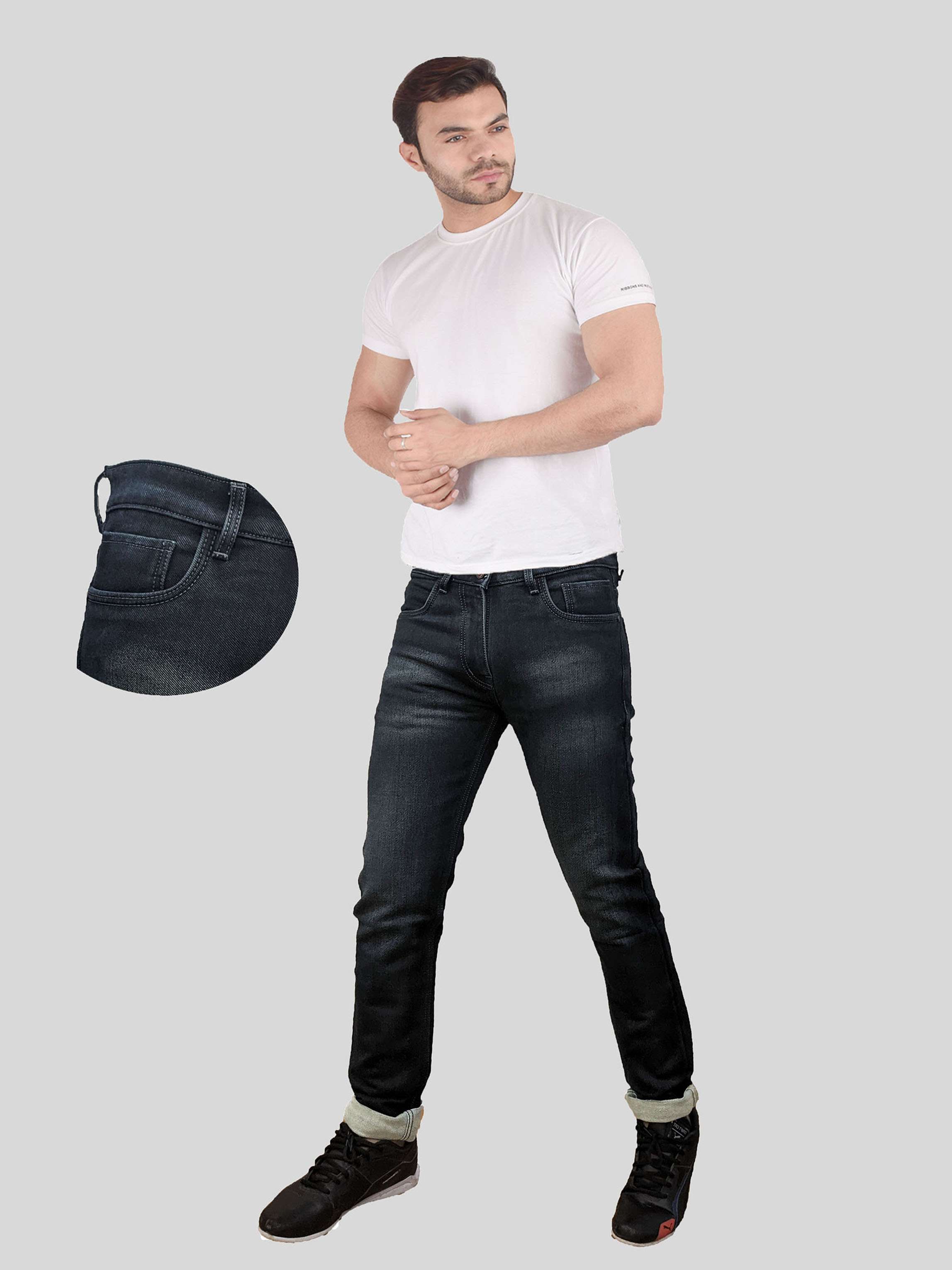 mens slim fit plain jeans - 18417515 -  Standard Image - 5
