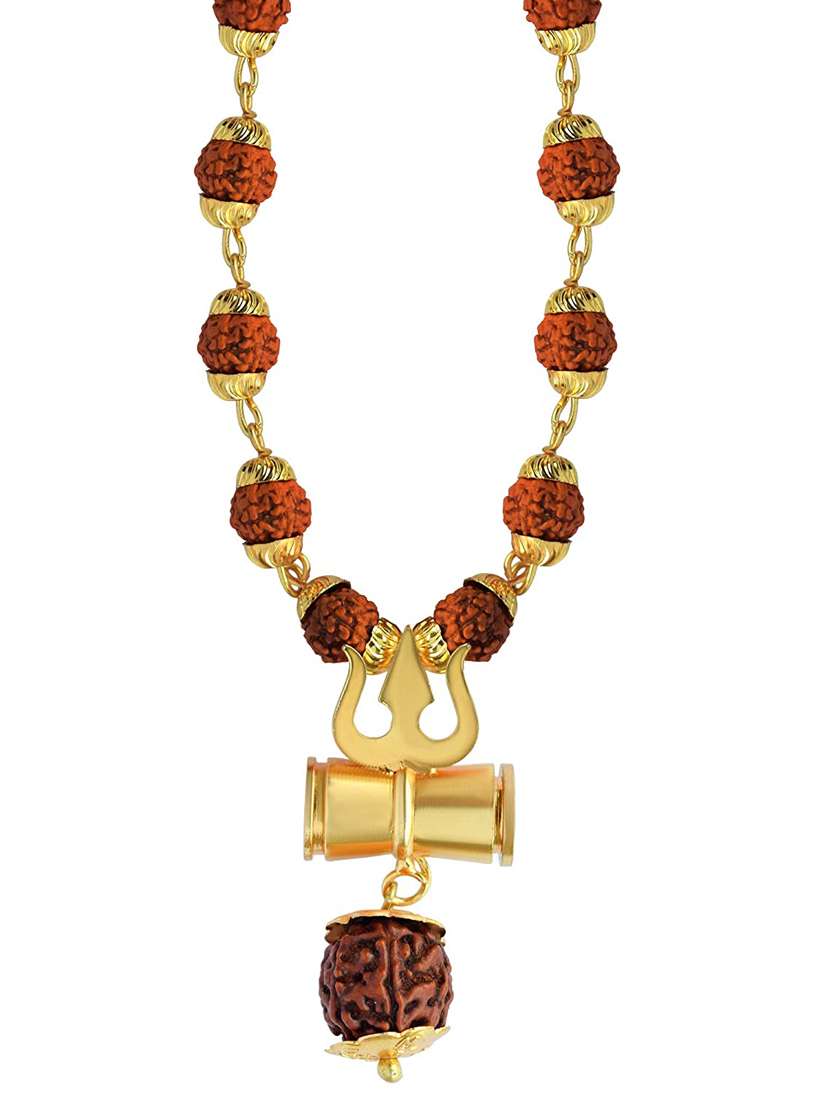 brown wood chain necklace