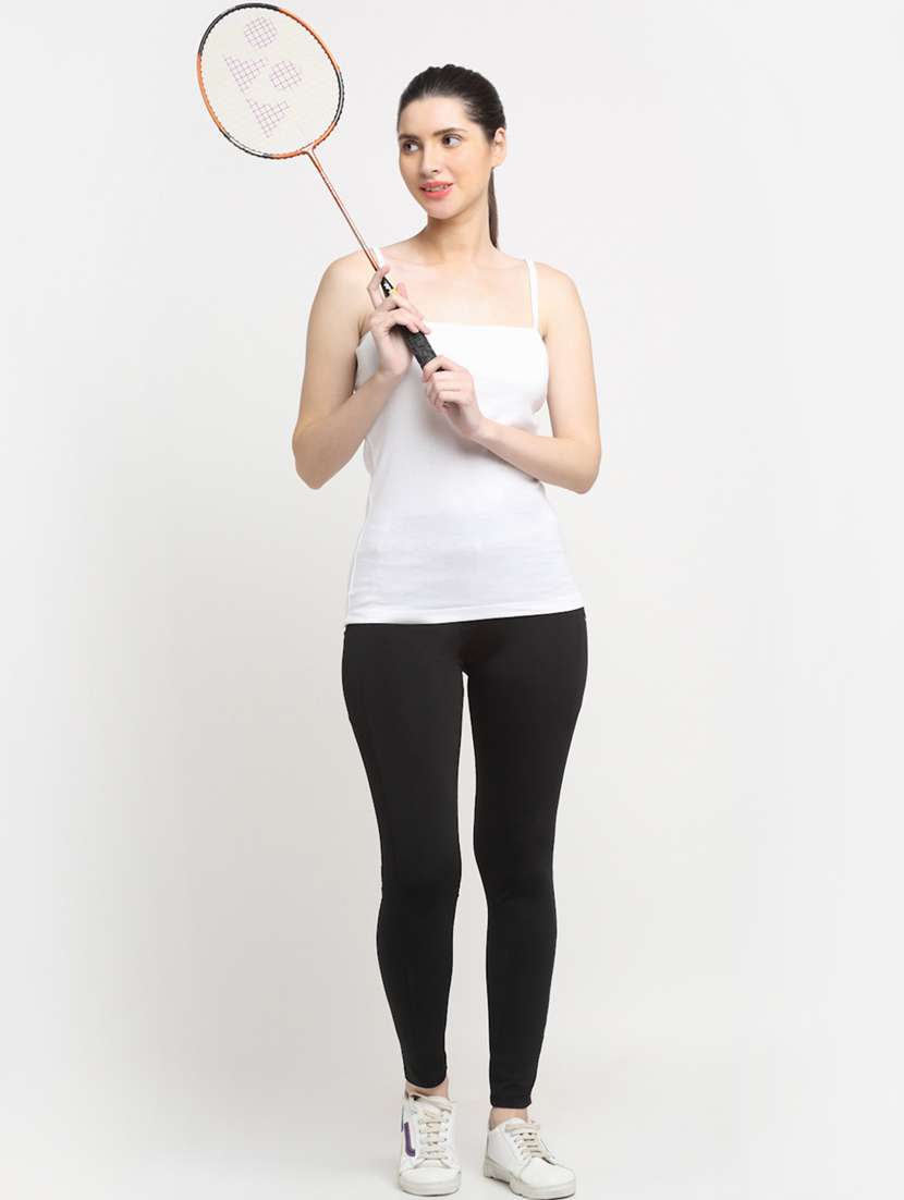 white solid camisole - 18417956 -  Standard Image - 3