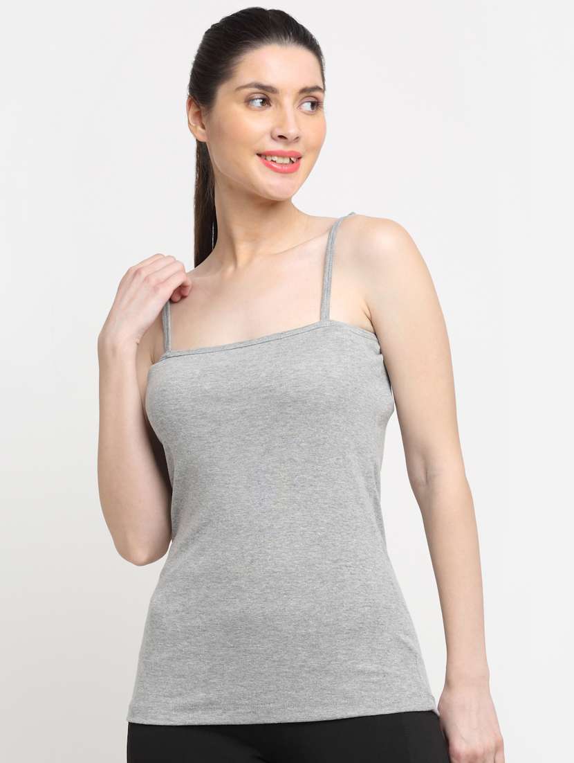 grey solid camisole