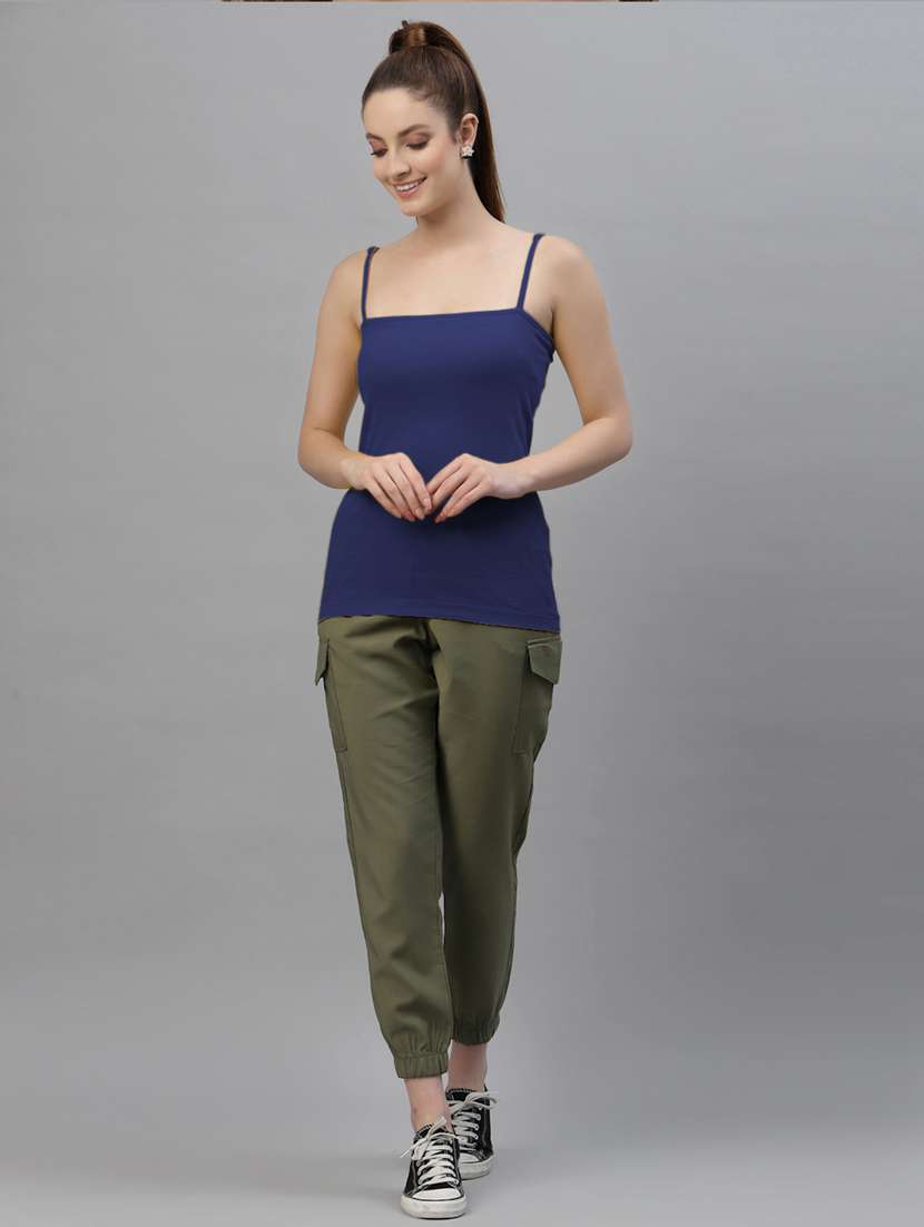 navy blue solid camisole - 18417959 -  Standard Image - 3