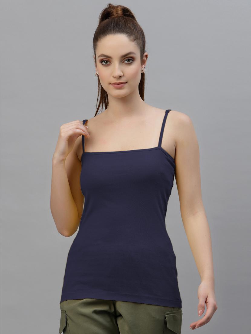 navy blue solid camisole - 18417969 -  Zoom Image - 0