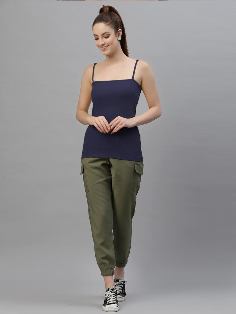 navy blue solid camisole - 18417969 - Standard Image - 3