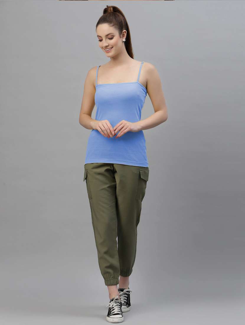 light blue solid camisole - 18417970 -  Standard Image - 3