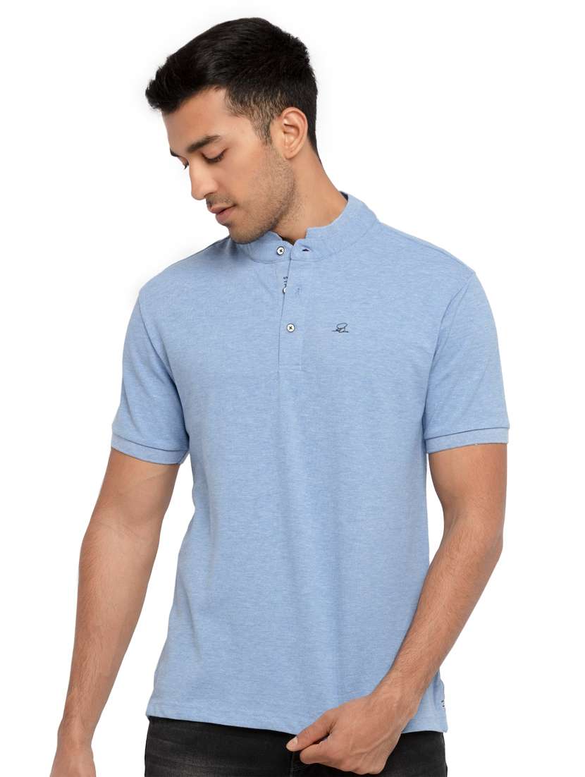 light blue solid t-shirt