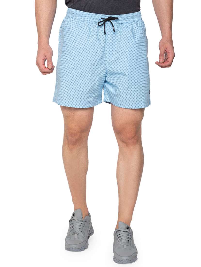 light blue printed short - 18418544 -  Zoom Image - 0