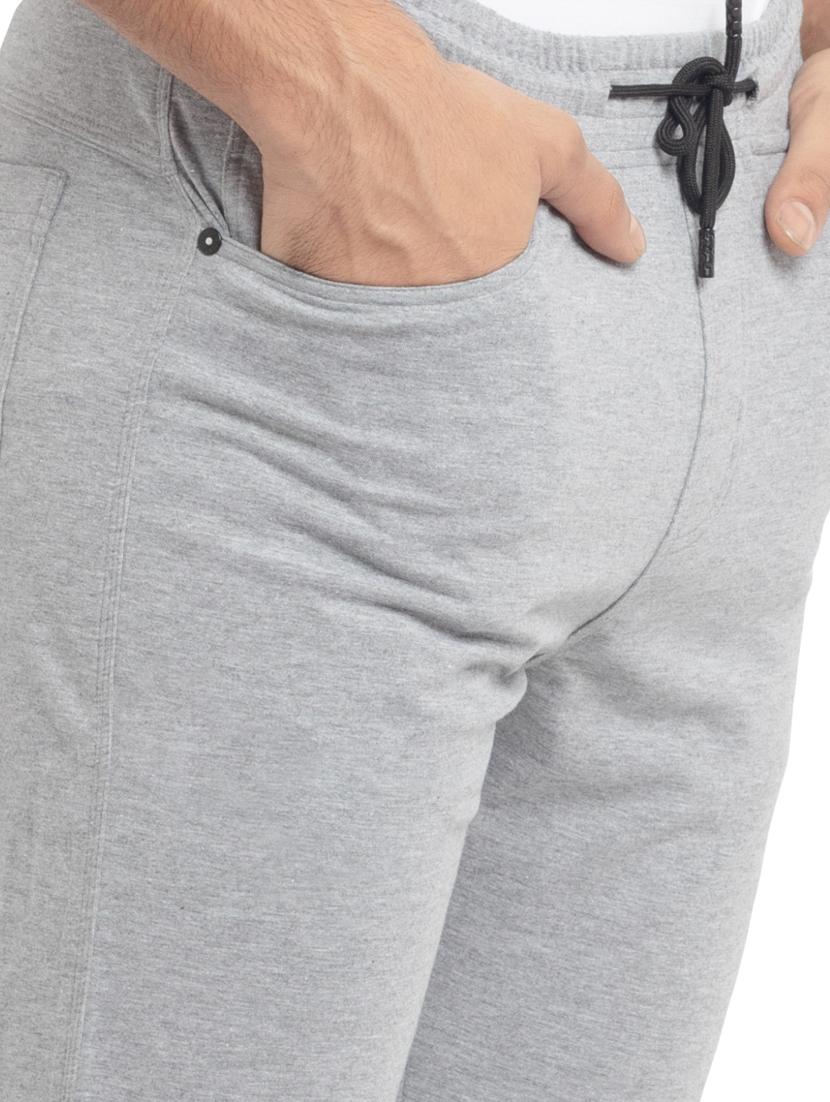 grey solid full length track pant - 18418627 - Standard Image - 3