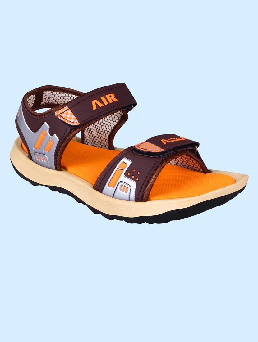orange synthetic & mesh back strap sandals - 18418770 - Zoom Image - 0