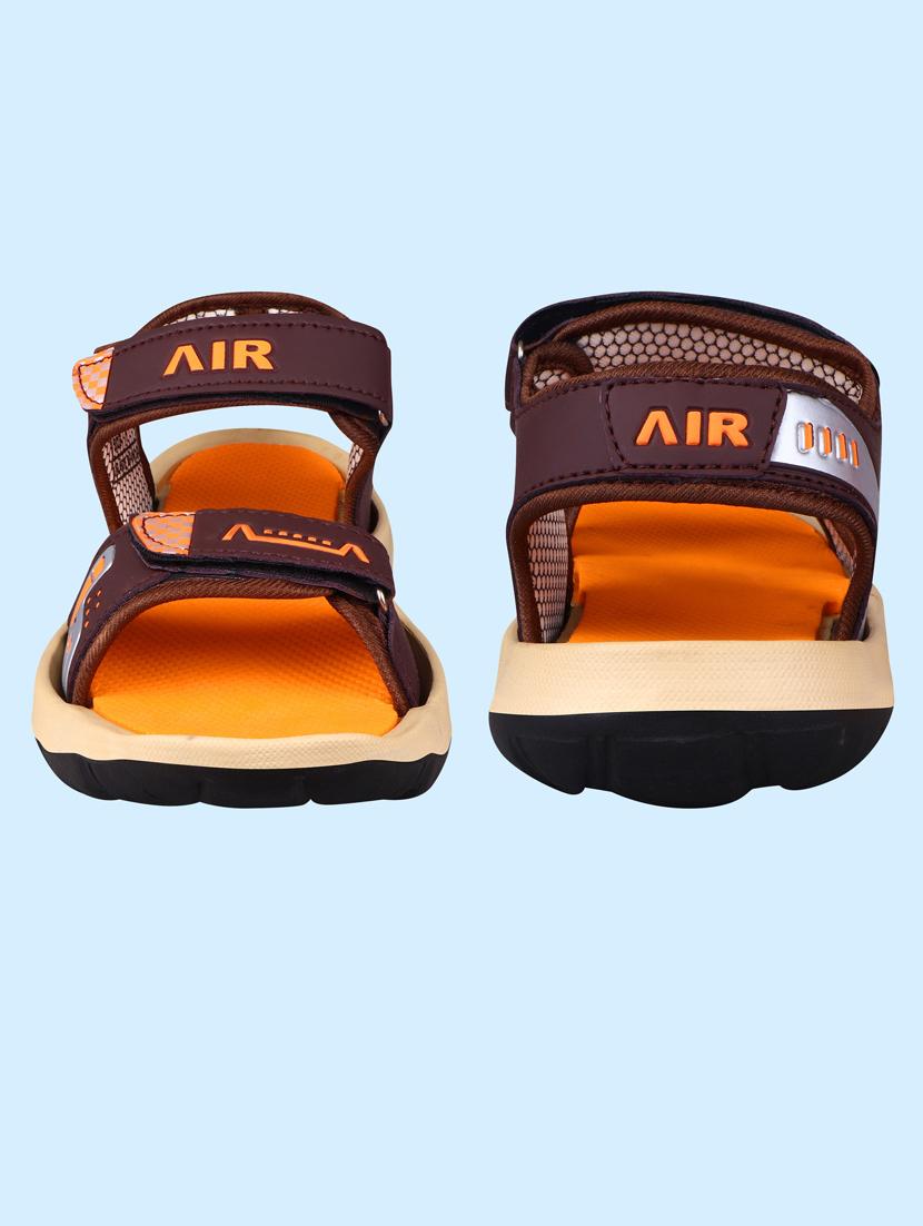 orange synthetic & mesh back strap sandals - 18418770 - Standard Image - 3