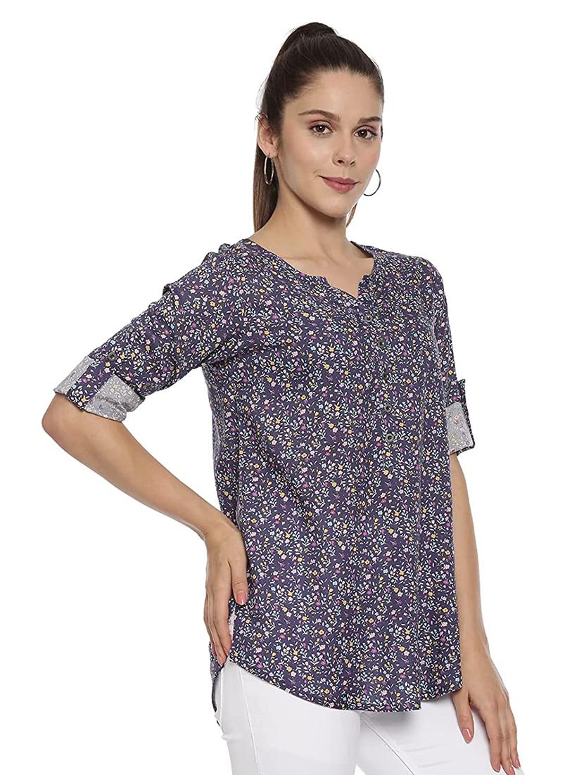 women's straight notch neck top - 18419454 -  Zoom Image - 0