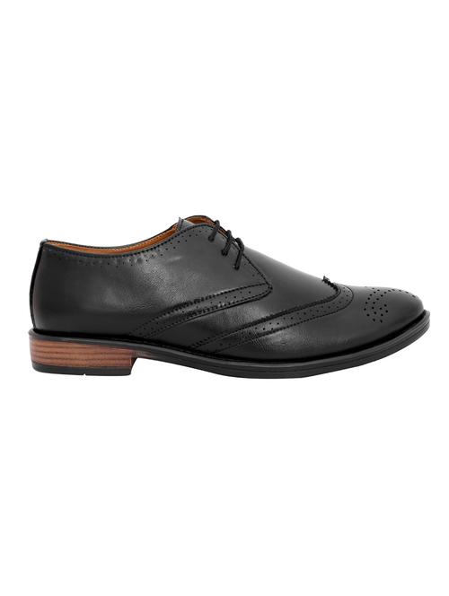 black synthetic & mesh laceup brouges - 18419524 -  Standard Image - 0