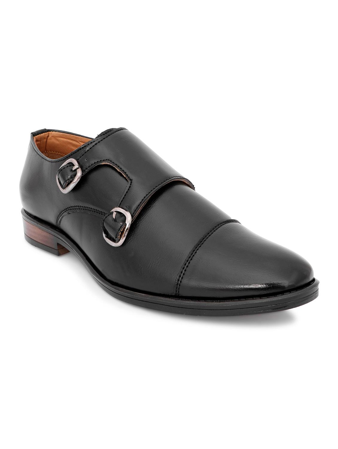 black synthetic office wear loafers - 18419553 -  Zoom Image - 0