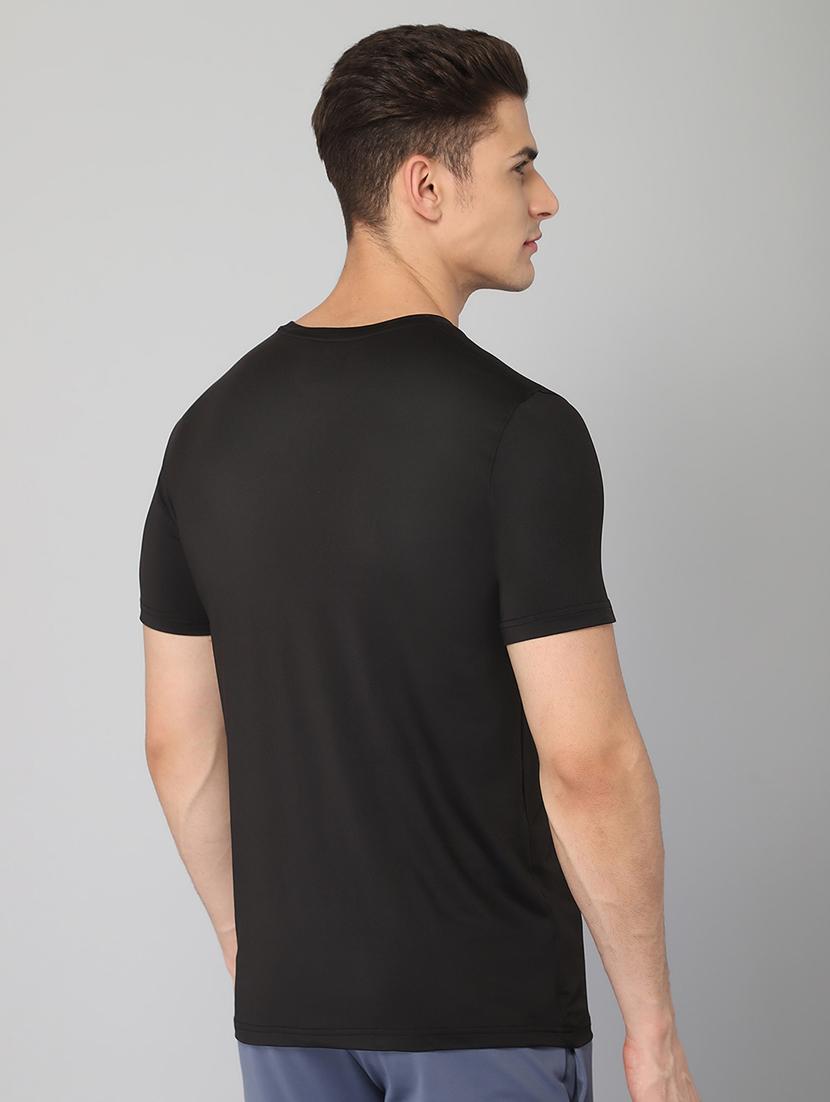 black chest-printed t-shirt - 18419964 - Standard Image - 3