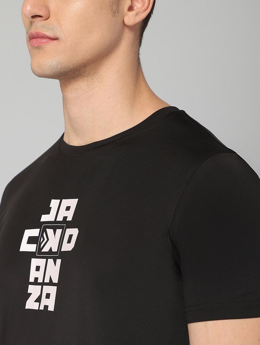 black chest-printed t-shirt - 18419964 - Standard Image - 5