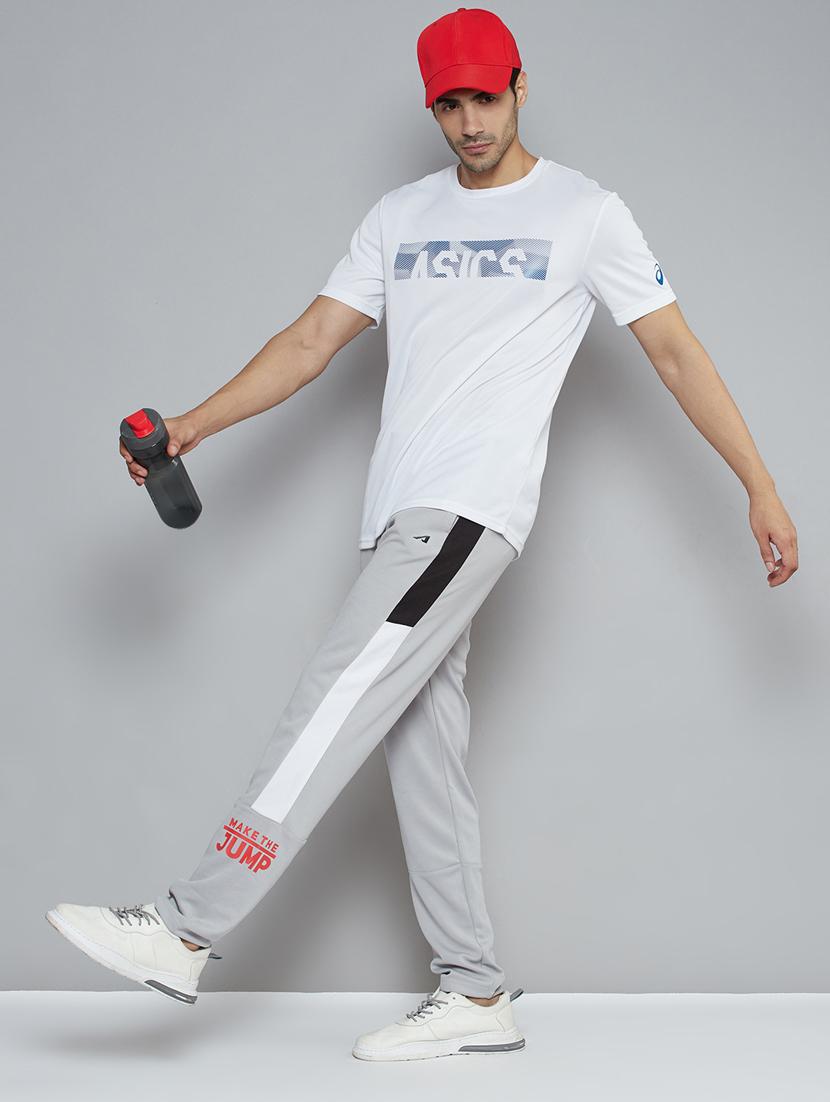 grey printed full length track pant - 18420092 - Standard Image - 3