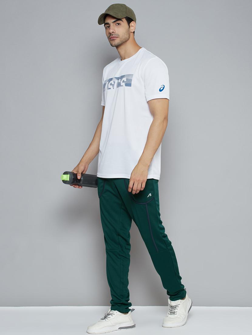 green solid full length track pant - 18420095 - Standard Image - 3