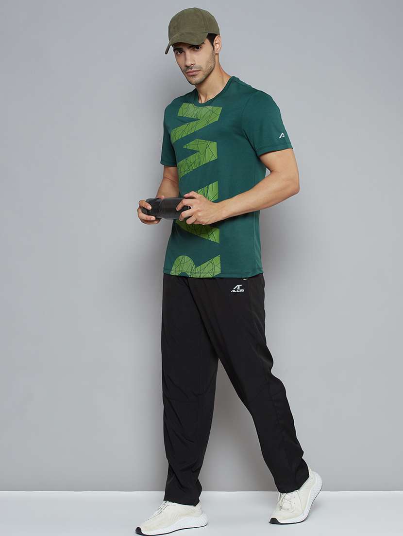 black solid full length track pant - 18420096 - Standard Image - 3
