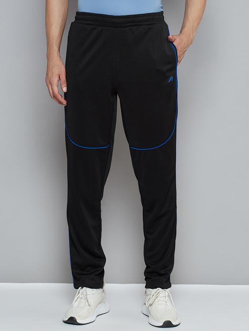 black solid full length track pant - 18420098 - Standard Image - 0