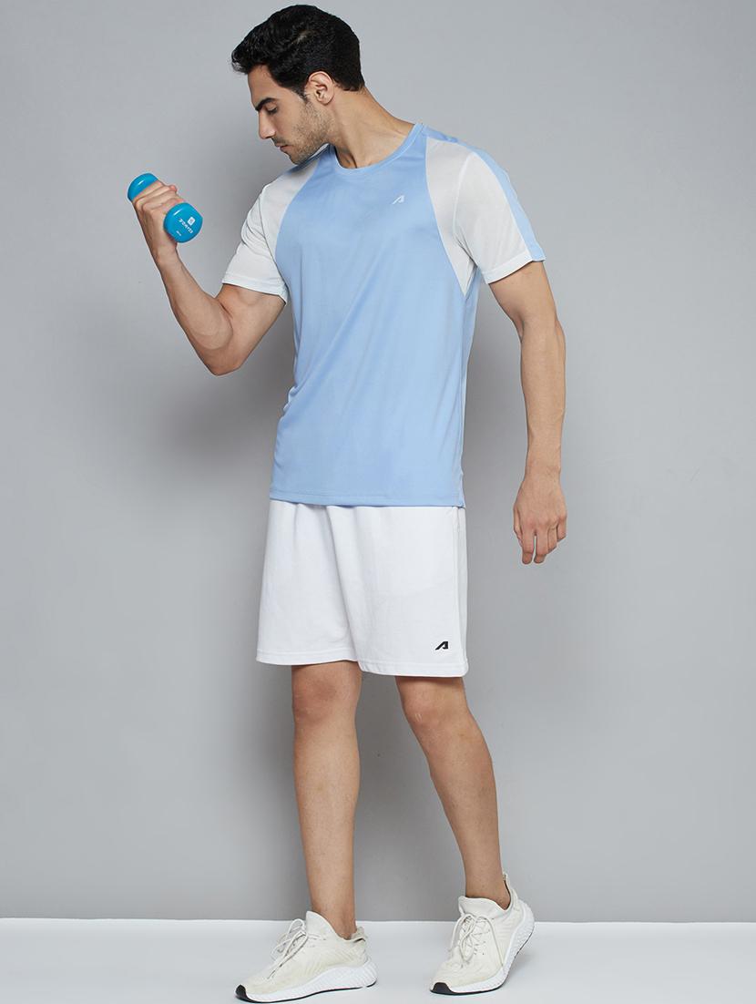 blue color-blocked t-shirt - 18420177 - Standard Image - 3