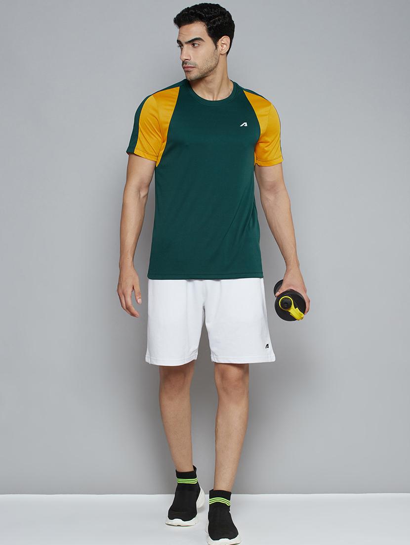 green color-blocked t-shirt - 18420178 - Standard Image - 3
