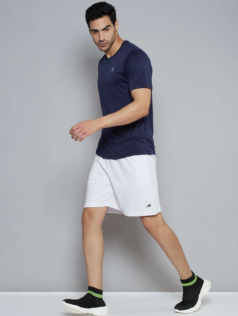 navy-blue solid t-shirt - 18420179 - Standard Image - 3