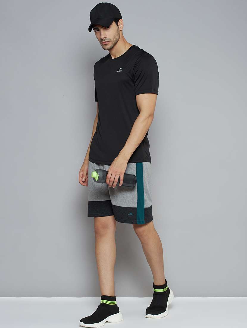 men black solid t-shirt - 18420180 -  Standard Image - 3