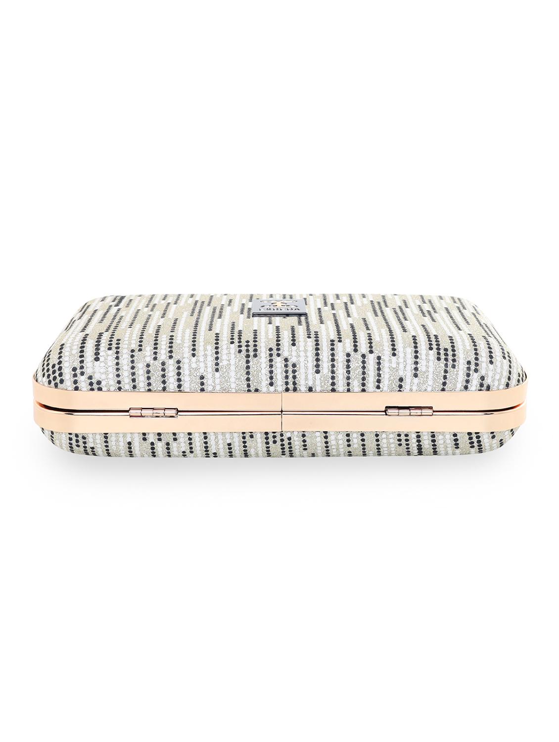 gold leatherette (pu) regular clutch - 18420193 - Standard Image - 5