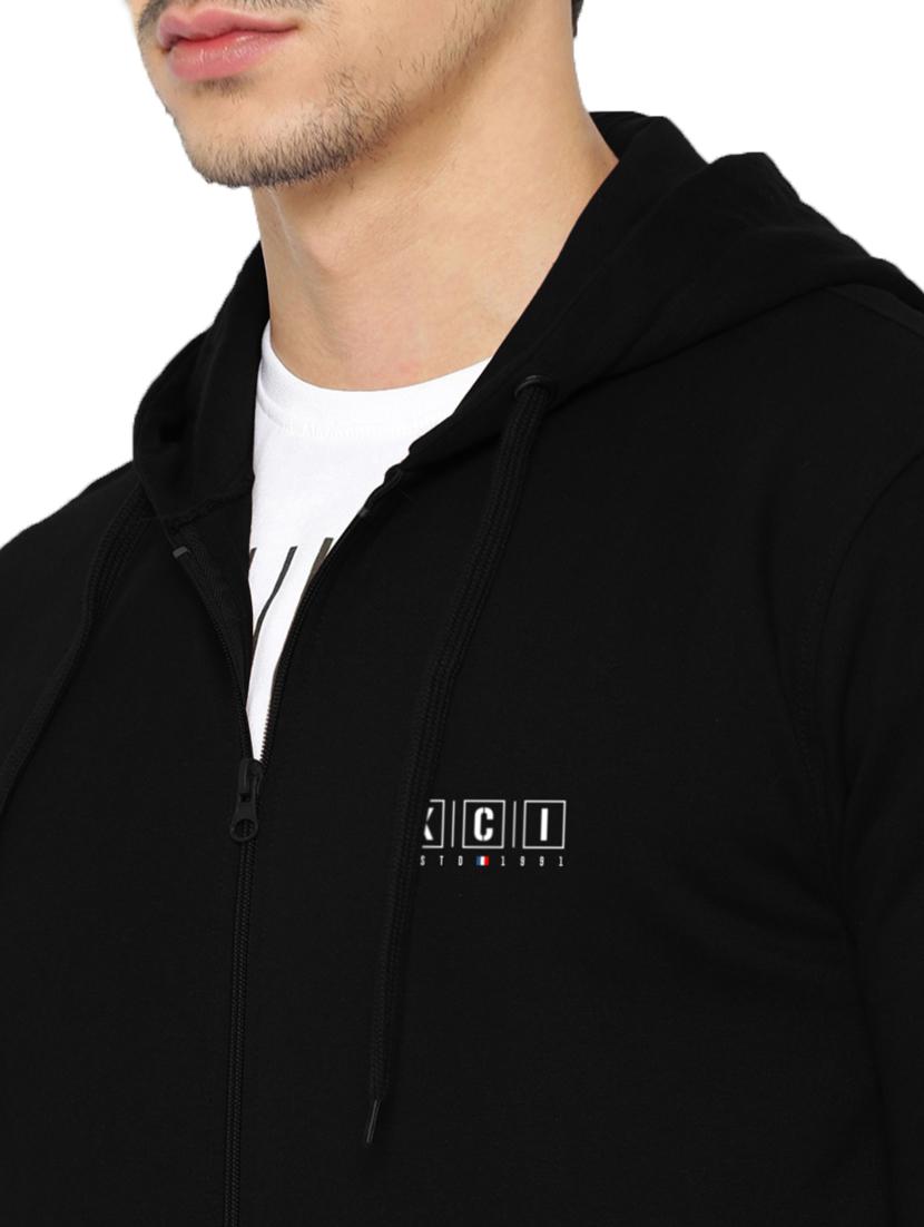 black chest print sweatshirt - 18420482 - Standard Image - 3