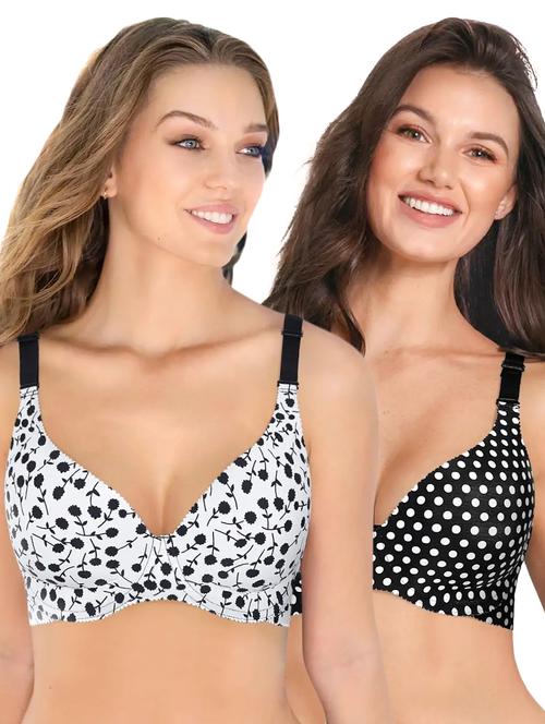 set of 2 printed t-shirt bra - 18421075 - Standard Image - 0