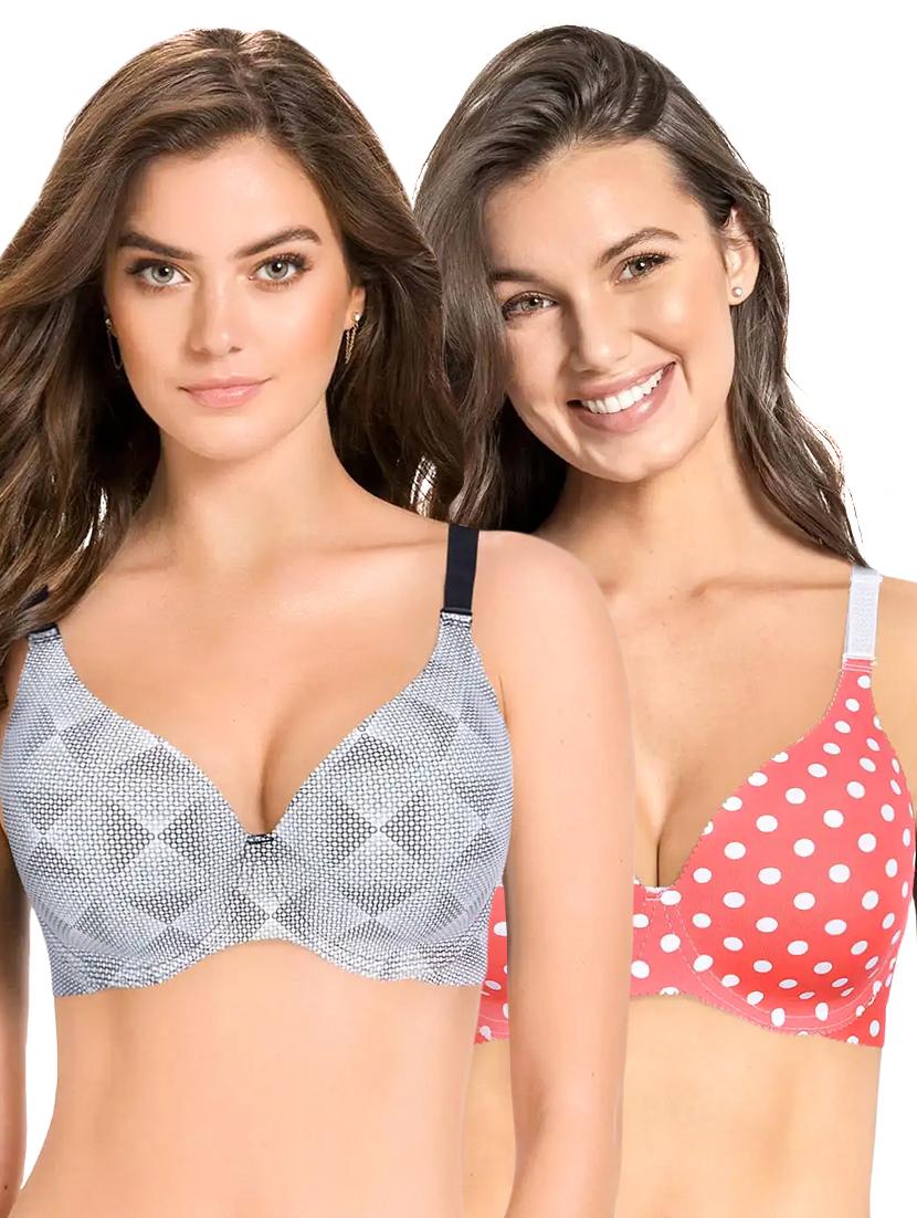 set of 2 printed t-shirt bra - 18421076 - Zoom Image - 0