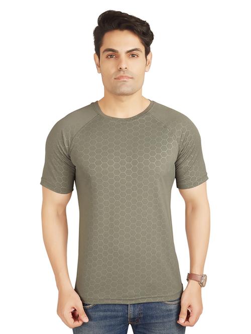 olive-green all over print t-shirt - 18421245 - Standard Image - 0