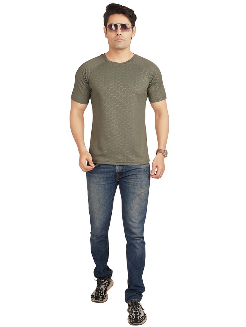 olive-green all over print t-shirt - 18421245 - Standard Image - 3