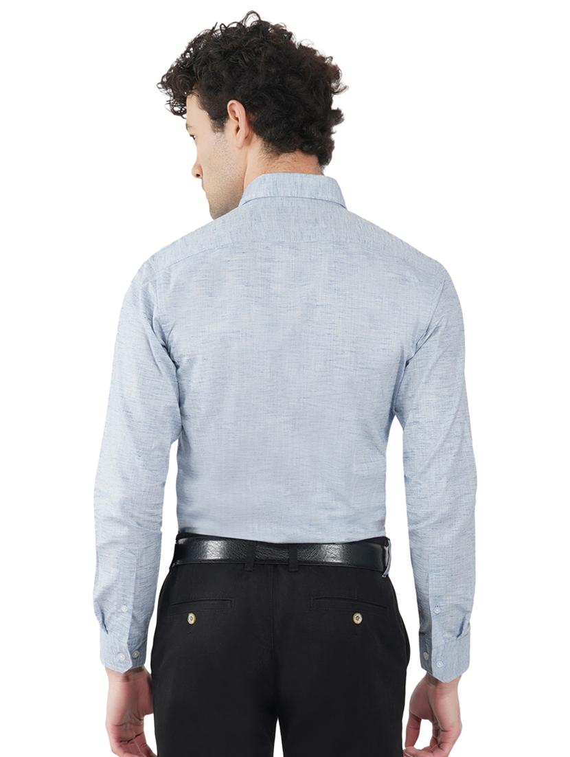 light blue solid casual shirt - 18421332 - Standard Image - 3