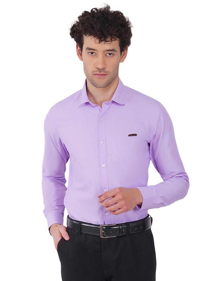 purple solid casual shirt - 18421364 - Zoom Image - 0