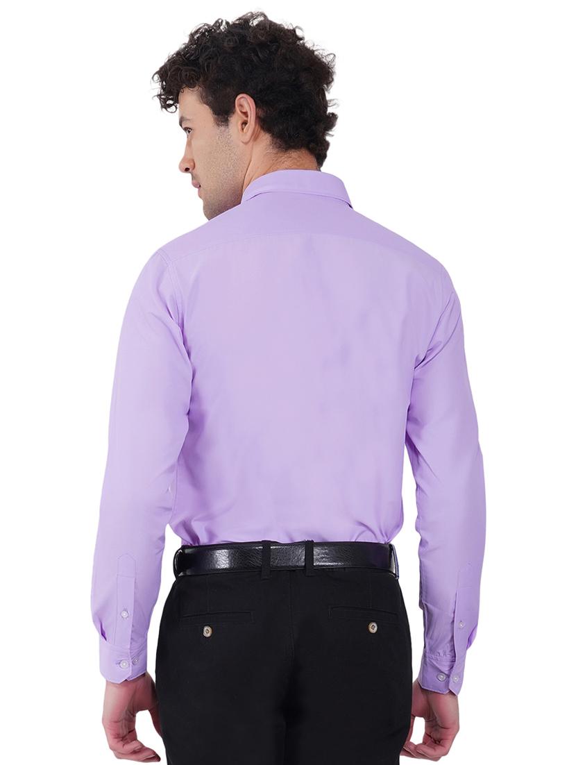 purple solid casual shirt - 18421364 - Standard Image - 3
