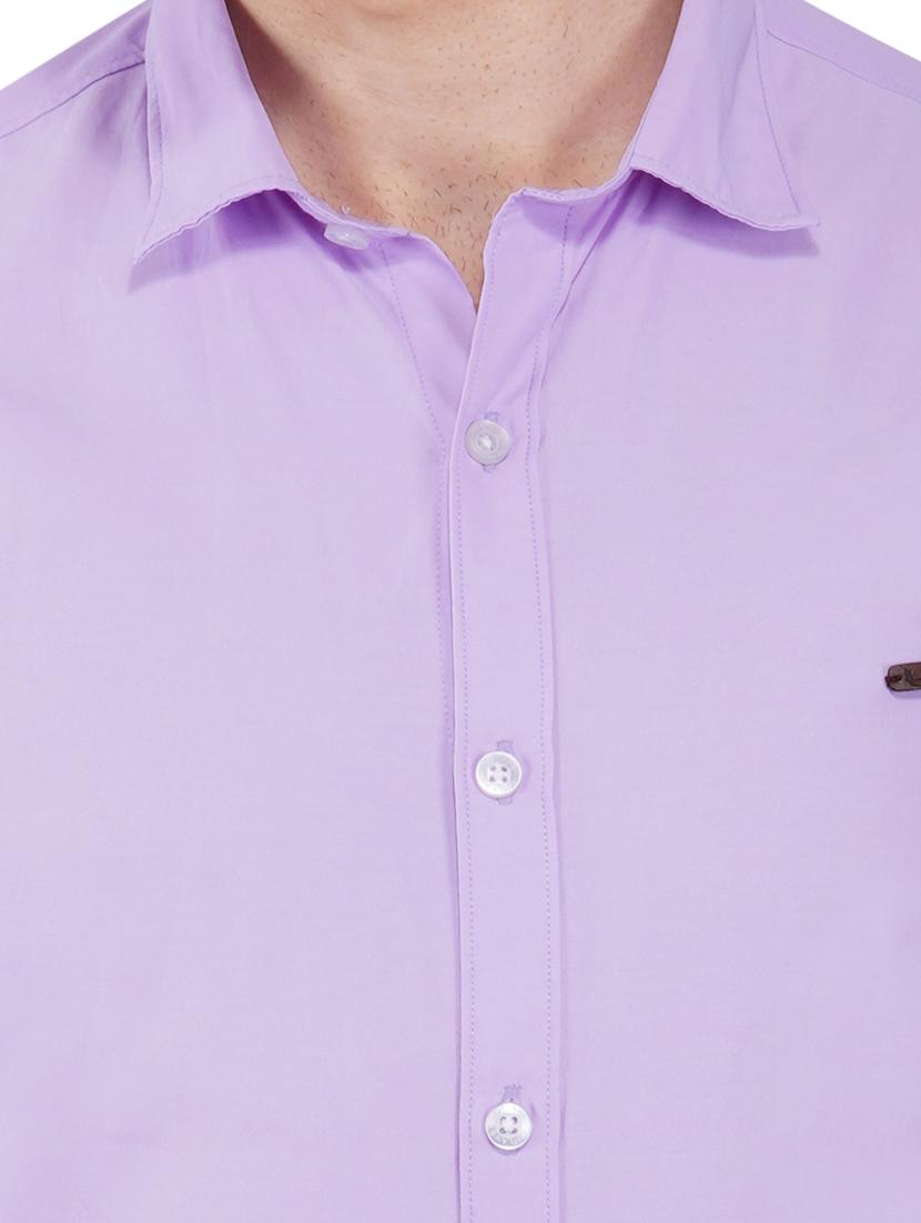 purple solid casual shirt - 18421364 - Standard Image - 5